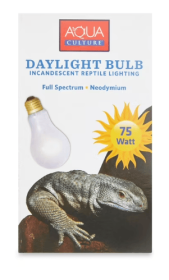 Aqua Culture Daylight Bulb Incandescent Reptile Lighting, 75 Watt