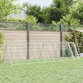 Chicken Cage Silver 157.5"x41.3"x35.8" Galvanized Steel