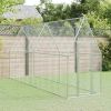 Chicken Cage Silver 157.5"x39.4"x74.8" Galvanized Steel