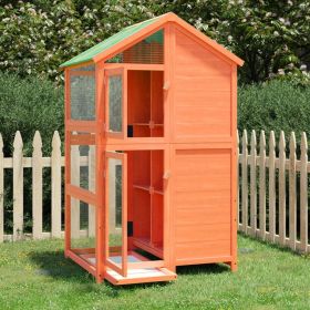 Bird House Brown 38.2"x31.9"x59.8" Solid Wood Pine