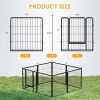 24 Inch 8 Panles, Ideal Dog Fence for Puppy/Small Dogs Indoor & Outdoor Bliss, Perfect Dog Pen for Camping, Yard, RV, Garden Fence, Black