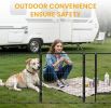 24 Inch 8 Panles, Ideal Dog Fence for Puppy/Small Dogs Indoor & Outdoor Bliss, Perfect Dog Pen for Camping, Yard, RV, Garden Fence, Black