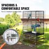 52 inch Standing Large Bird Cage, Wrought Iron Flight Bird Cage for Parakeets, Cockatiels, Parrots, Macaw with Rolling Stand and Tray
