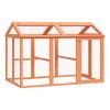 Run Box Brown 55.5"x37"x40.9" Solid Wood Pine