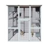Wooden Catio Outdoor Cat Enclosure, 71" Outdoor Cat House Weatherproof Asphalt Roof