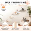 Wall Mounted Cat Shelves with 2 Jumping Posts & 2 Hammocks up to 40 lbs