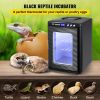 Black Reptile Incubator 25L Scientific Lab Incubator Digital Incubator Cooling and Heating 5-60°C Reptile Egg Incubator 12V/110V Work for Small