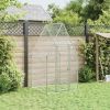 Chicken Cage Silver 39.4"x39.4"x74.8" Galvanized Steel