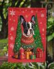 Boston Terrier Holiday Christmas Garden Flag Mailbox Flag Decorative Yard Flag Banner Outside Patio Artwork Yard Flower Beds, Garden Size, Multicolor