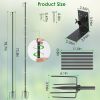 78.7in Bird House Pole Kit Height Adjustable Bird Feeder Pole Mount Kit Heavy Duty Bird House Pole Set with 5 Prongs Base for Bird House Bird Feeder
