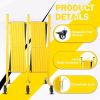 Metal Expandable Barricade, 23 Feet Retractable Fence Outdoor, Mobile Safety Barrier Gate, Easily Assembled Expanding Gate with Casters