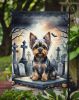Yorkshire Terrier Spooky Halloween Garden Flag Mailbox Flag Decorative Yard Flag Banner Outside Patio Artwork Yard Flower Beds, Garden Size