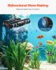 Aquarium Wave Maker Adjustable Cross Flow Pump with Controller 15W 1428 GPH