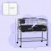 PawHut Two-Story Small Animal Cage with Stand, Shelf, Wheels, for Guinea Pig, Hedgehog, Chinchilla, Ferret