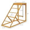PawHut Chicken Activity Play Yellow with Chicken Perches Hen Ladder for Healthy Happy Animals Coop Toy