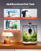 5 Gallon Fish Tank Aquarium Smart Square Clear Glass 3 Color Self Cleaning