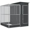 Aviary with Extension Silver 82.3"x79.9"x85" Steel
