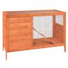 Rabbit Hutch Brown 40.6"x17.3"x27.4" Solid Wood Pine