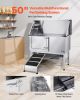 50 Inch Dog Grooming Bath Tub Stainless Steel w Ramp Water Filter Left