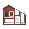 Rabbit Hutch Mocha and White 55.1"x24.8"x47.2" Solid Firwood