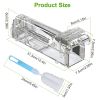 4Pcs Humane Live Mouse Trap Reusable Rat Rodent Trap Catch Release Cage Safe for Family Children Pets Easy Setup