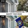 Combo Pack 6 Ft Tangle Free Spinning Flagpole White Michigan MI State Flag 3x5 ft Printed 150D Brass Grommets (Flag Included) Aluminum Flag Pole