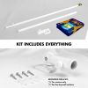 Combo Pack 6 Ft Tangle Free Spinning Flagpole White Michigan MI State Flag 3x5 ft Printed 150D Brass Grommets (Flag Included) Aluminum Flag Pole