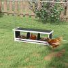 PawHut Wood Nesting Boxes Chicken Coop Accessories for Up to 3 Chickens, with Asphalt Roof, Gray