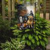Yellow Labrador Retriever Spooky Halloween Garden Flag Mailbox Flag Decorative Yard Flag Banner Outside Patio Artwork Yard Flower Beds, Garden Size