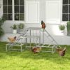 PawHut Chicken Roost Toys, Coop Accessories with Wood Stand, Ladder Platforms, for 10-15 Chickens