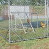 PawHut Wooden Chicken Swing Set Gray Activity Center for 3-4 Chickens with Multiple Roosting Perches for Resting Play