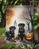 Rottweiler Spooky Halloween Garden Flag Mailbox Flag Decorative Yard Flag Banner Outside Patio Artwork Yard Flower Beds, Garden Size, Multicolor