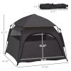 PawHut Pop Up Dog Tent for Extra Large and Large Dogs with Carry Bag, for Beach, Backyard, Home, Dark Gray