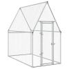 Chicken Cage Silver 78.7"x39.4"x74.8" Galvanized Steel