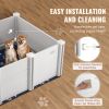 Dog Whelping Box 38.6x38.6x18.1in PVC with Rails Pee Pad for Dogs Puppies