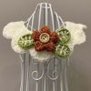 White Flower Pet Knitted Collar Handmade Crochet Dog Necktie Collar Cute Scarf Necklace Bandana Bib