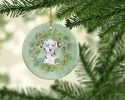 Dalmatian Puppy Sitting Pretty Christmas Wreath Ceramic Ornament Christmas Tree Hanging Decorations for Home Christmas Holiday, Party, Gift, 3 in