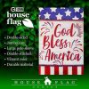 House Flag God Bless America USA Flag Accent | 28x40 Inch | Printed Blockout Polyester Patriotic Decoration
