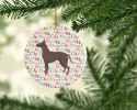 Mexican Hairless Dog Xolo Merry Christmas Ceramic Ornament Christmas Tree Hanging Decorations for Home Christmas Holiday, Party, Gift, 3 in