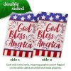 House Flag God Bless America USA Flag Accent | 28x40 Inch | Printed Blockout Polyester Patriotic Decoration