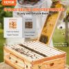 Bee Hive Medium Box Starter Kit, 100% Beeswax Coated Natural Cedar Wood, Langstroth Beehive Kit with 10 Frames and Foundations