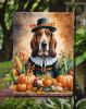 Basset Hound Thanksgiving Garden Flag Mailbox Flag Decorative Yard Flag Banner Outside Patio Artwork Yard Flower Beds, Garden Size, Multicolor