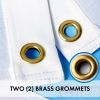 Combo Pack USA American Flag & Chicago Flag 3x5 Ft Embroidered Spun Polyester Indoor Outdoor Brass Grommets