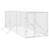 Outdoor Dog Kennel Silver 6.6'x19.7'x6.6' Galvanized Steel