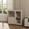 Guinea Pig Cages,4-Tier Hamster Cage Wood with Storage Cabinet, House for Rat Chinchilla, Openable Top, Acrylic Windows