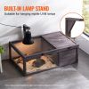 A Tortoise Habitat Wooden Tortoise House Indoor & Outdoor 2-Room 38x24x13in