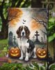 Welsh Springer Spaniel Spooky Halloween Garden Flag Mailbox Flag Decorative Yard Flag Banner Outside Patio Artwork Yard Flower Beds, Garden Size