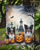 Papillon Spooky Halloween Garden Flag Mailbox Flag Decorative Yard Flag Banner Outside Patio Artwork Yard Flower Beds, Garden Size, Multicolor