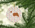 Australian Shepherd Dog Merry Christmas Ceramic Ornament Christmas Tree Hanging Decorations for Home Christmas Holiday, Party, Gift, 3 in, Multicolor