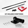 Combo Pack Flag Pole 6 FT Black Tangle Free Canada Canadian Flag 3x5ft 150D Printed Polyester